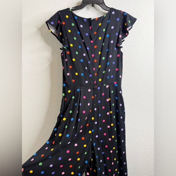 NWT Collectif the Thelma retro rainbow polka dot jumpsuit Sz 4 - Picture 14 of 16